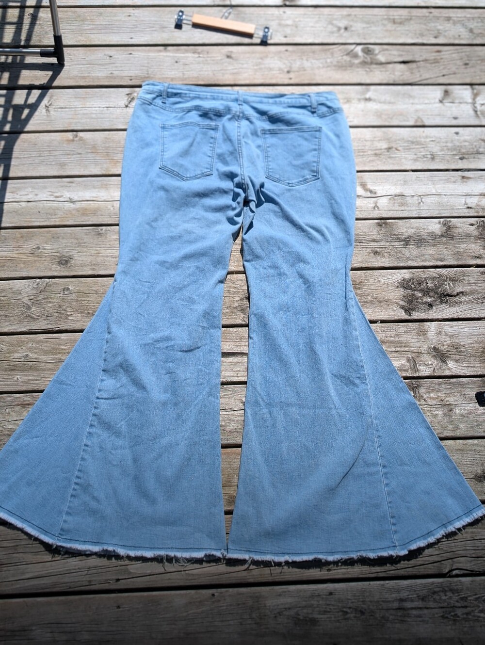 Light Blue High-Rise Wide-Leg Flare Jeans